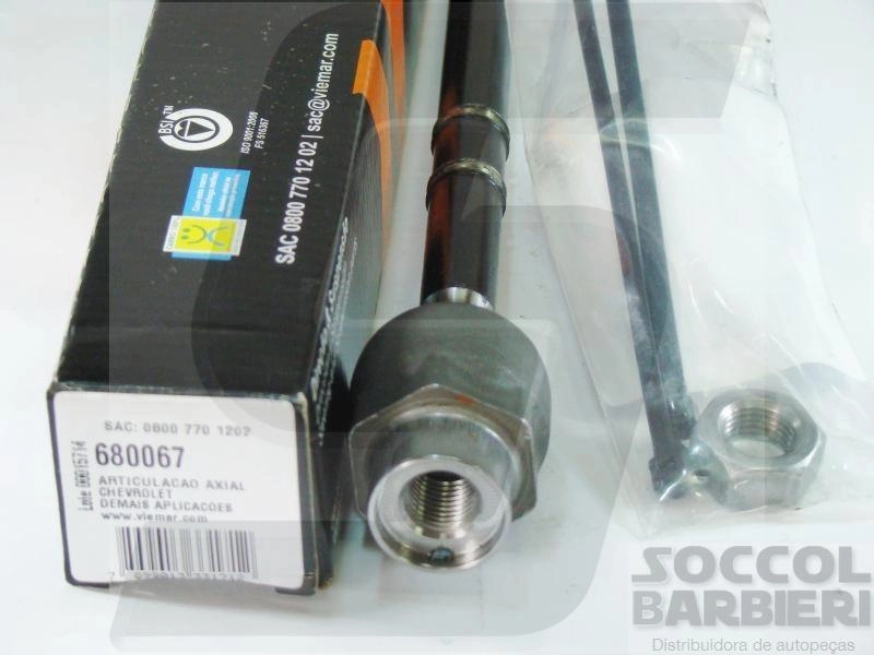 ARTICULAÇÃO/BARRA AXIAL DIREÇÃO MECÂNICA M14X1,5 DM GM CORSA 94/ CLASSIC/PICK-UP 99/ CELTA/ NOVA MONTANA 11/21
