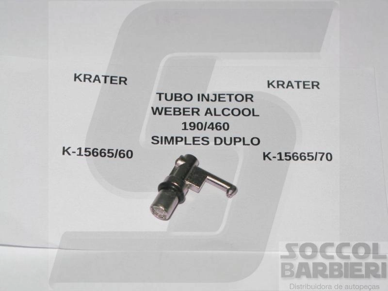 TUBO INJETOR 60 VW/FORD/GM/FIAT WEBER 460/190