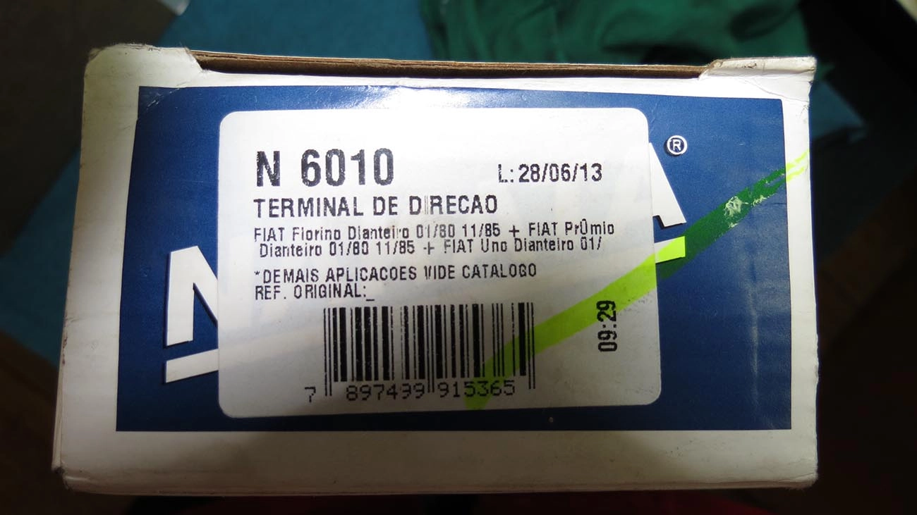 TERMINAL DIREÇÃO DIREITO/ESQUERDO FIAT UNO/PREMIO/ELBA 84/85 ROSCA INTERNA M12X1,5 150MM