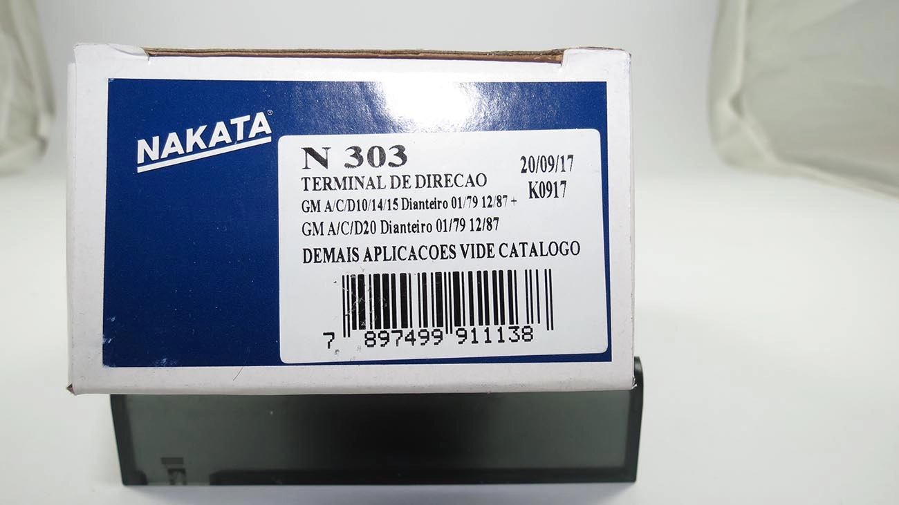 TERMINAL DIREÇÃO CURTO ROSCA DIREITA PARA BARRA NAKATA 11/16 93MM GM A/C/D-10/14/15/20 /87 17,46MM
