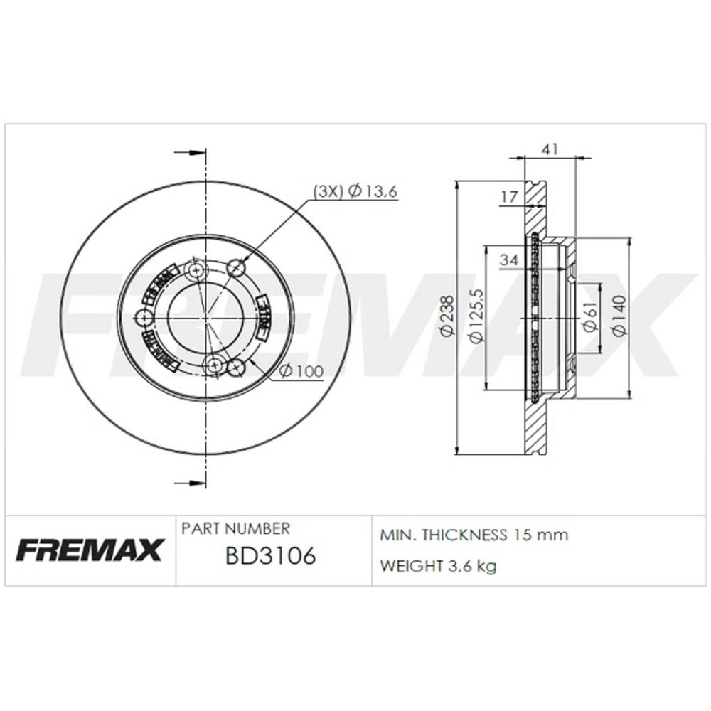 DISCO FREIO DIANTEIRO VENTILADO 238MM RENAULT KWID 1.0 2017/2025