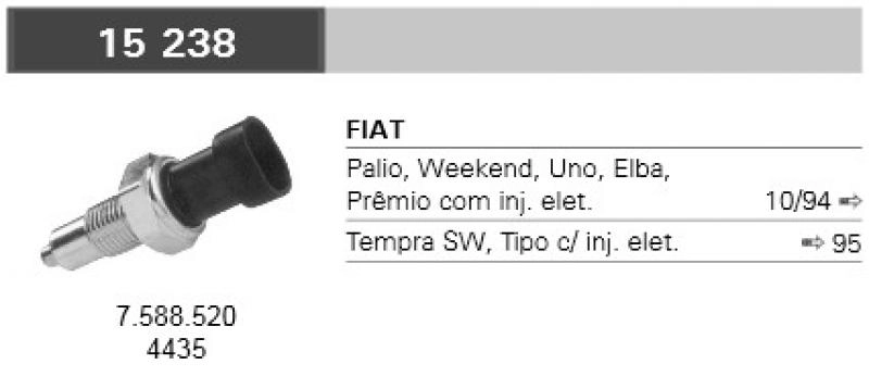INTERRUPTOR RE FIAT PALIO/WEEKEND/SIENA/TIPO/TEMPRA SW - TODOS