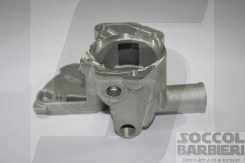 CARCAÇA VÁLVULA TERMOSTÁTICA ALUMÍNIO FIAT UNO/PREMIO/ELBA/FIORINO 84/ - 1 SAÍDA COM AR