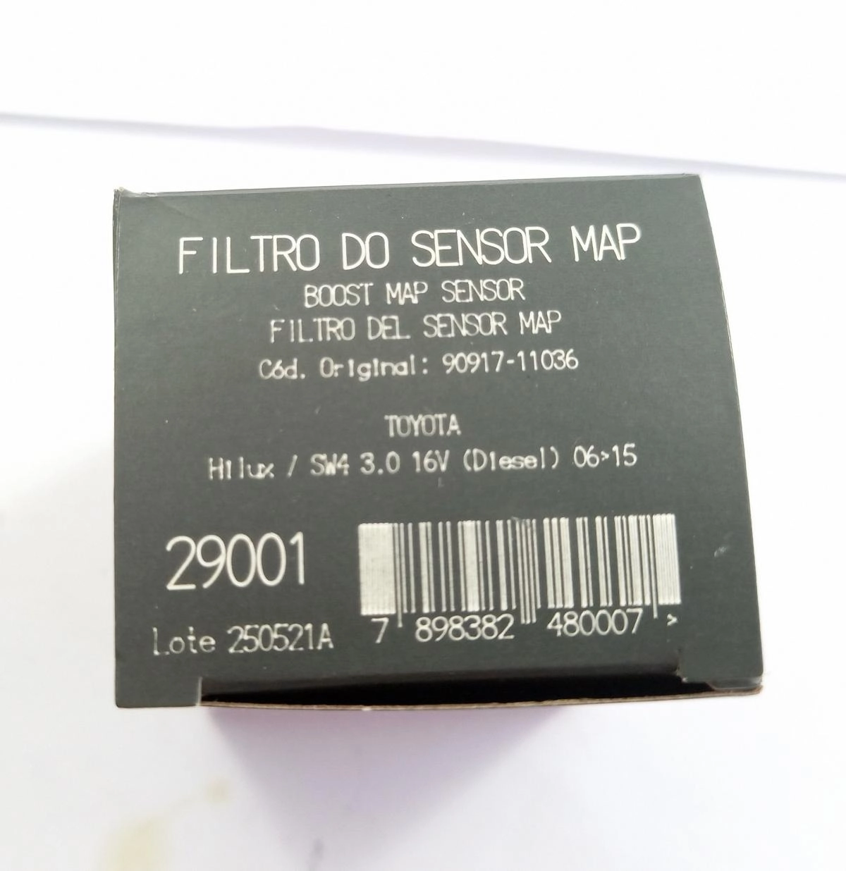 FILTRO DO SENSOR MAP - TOYOTA HILUX/SW4 2.5/3.0 16V 06/15 - DIESEL