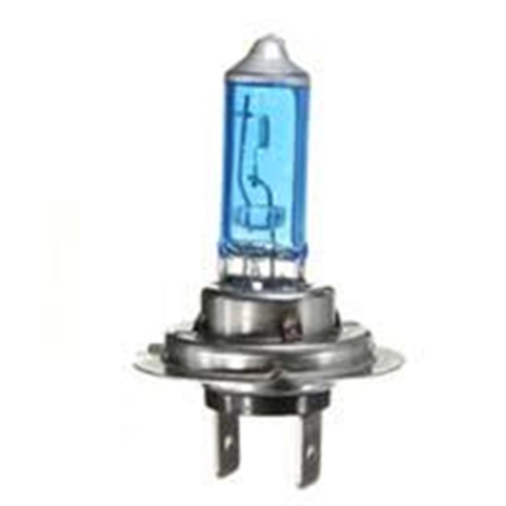 LÂMPADA H7 12V MAXLIGHT FAROL ALTO/BAIXO 3200K 55 WATTS - LUZ BRANCA BULBO AZUL