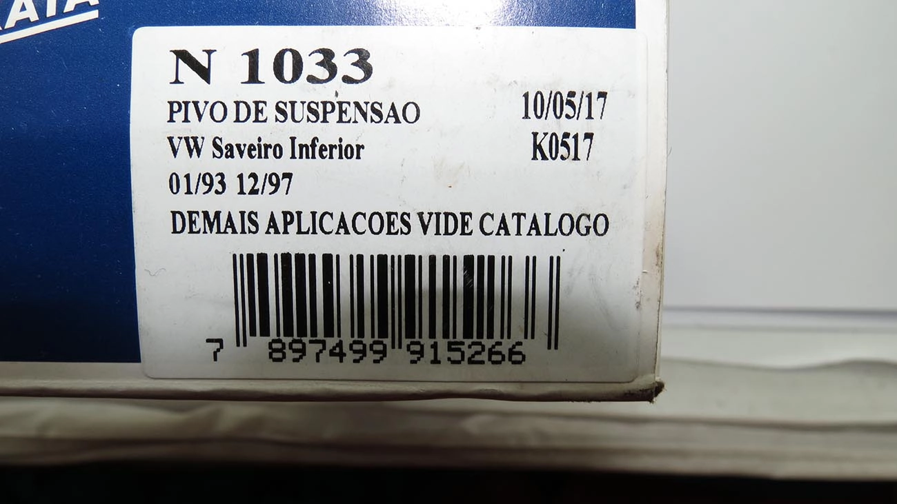 PIVÔ SUSPENSÃO DIREITO PINO 15MM VW GOL 93/96 VOYAGE/PARATI 93/95 SAVEIRO 93/97 GER I