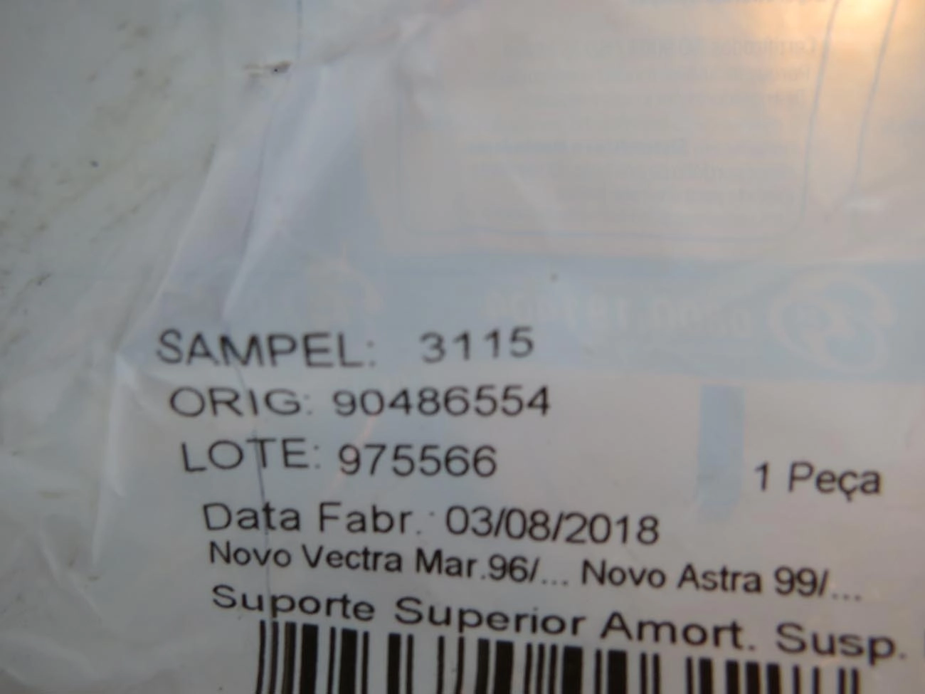 COXIM AMORTECEDOR SUPERIOR DIANTEIRO SEM ROLAMENTO GM VECTRA 96/ ASTRA/ZAFIRA 99/ NOVO CORSA/MERIVA