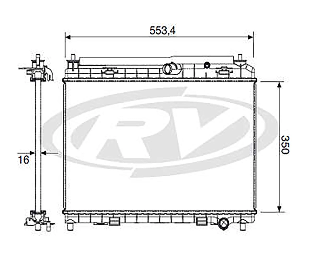 RADIADOR FORD KA 1.5 11/16 - NEW FIESTA 1.5/1.6 11/16 FLEX - COM OU SEM AR CONDICIONADO - MANUAL