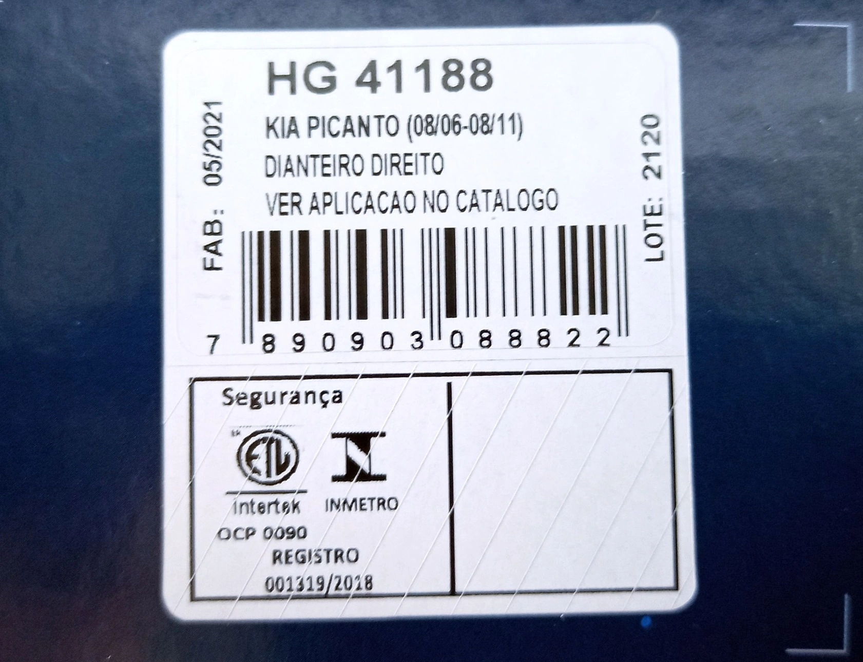 AMORTECEDOR KIA PICANTO 2006/2011 - DIANTEIRO DIREITO