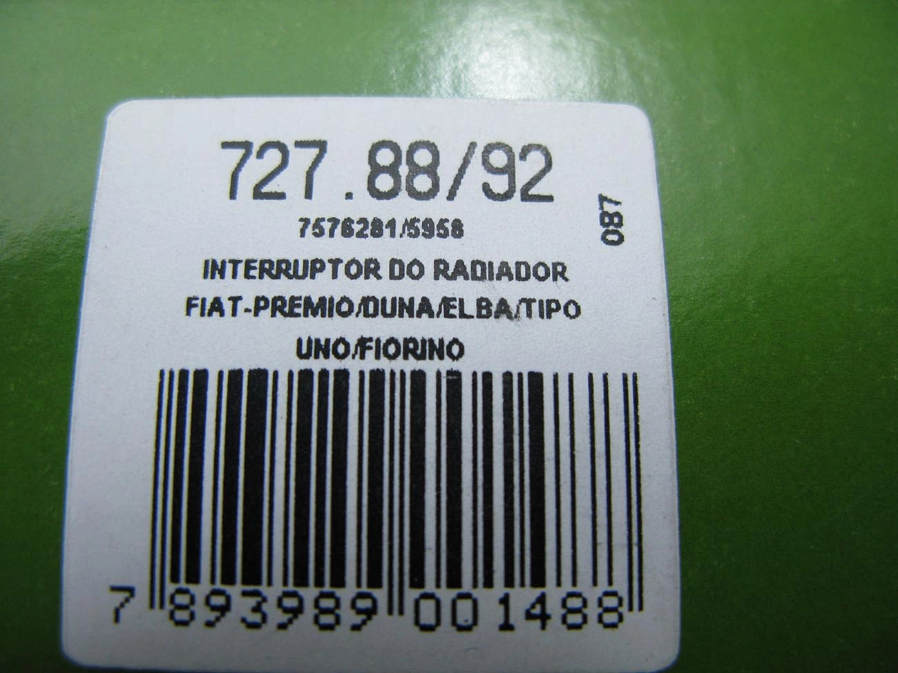 INTERRUPTOR RADIADOR FIAT PREMIO/ELBA C/AC - DUPLO ESTAGIO C/3 PINOS CABO CURTO