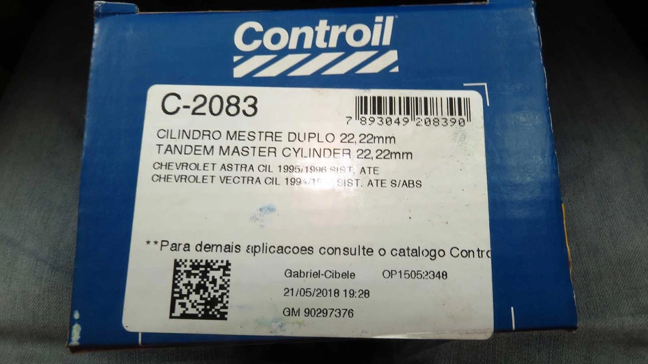 CILINDRO MESTRE FREIO SEM ABS 22.22MM SISTEMA ATE/TEVES GM VECTRA 1993/1996