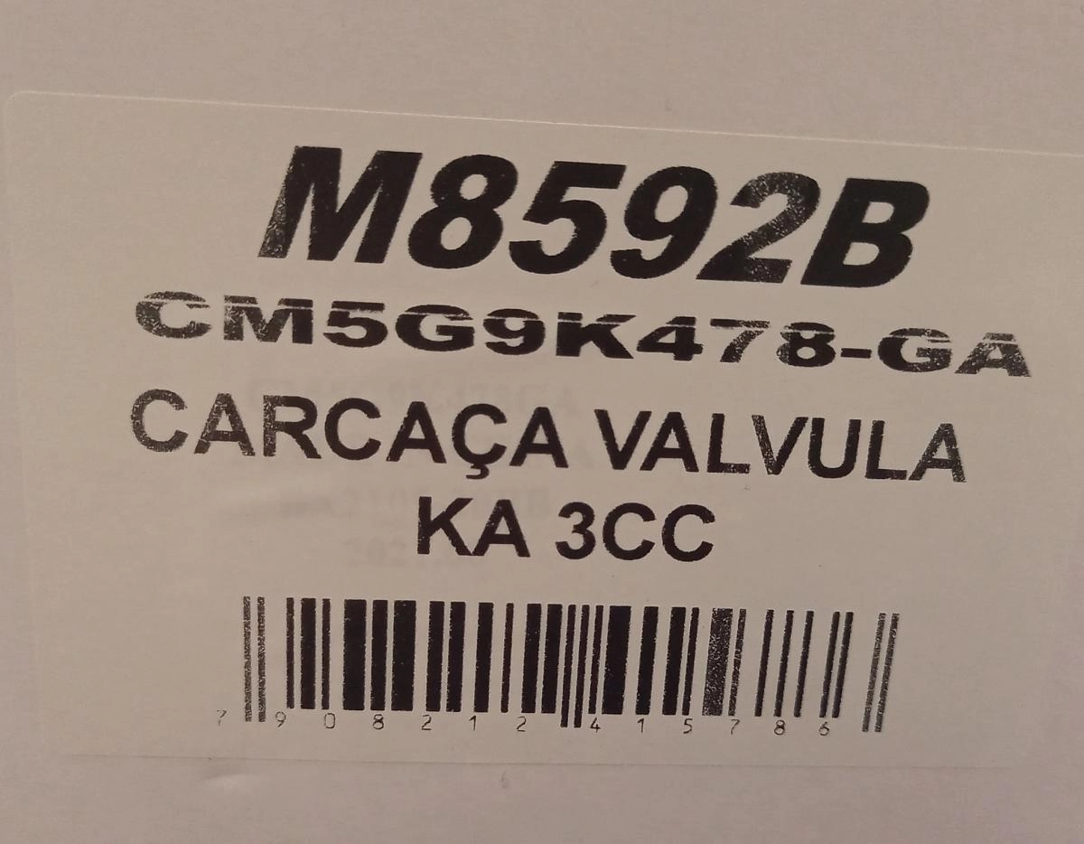 VÁLVULA TERMOSTÁTICA COM CARCAÇA PLÁSTICA FORD NOVO KA 1.0 12V 14/ - COM SENSOR/COM VÁLVULA VT467.92