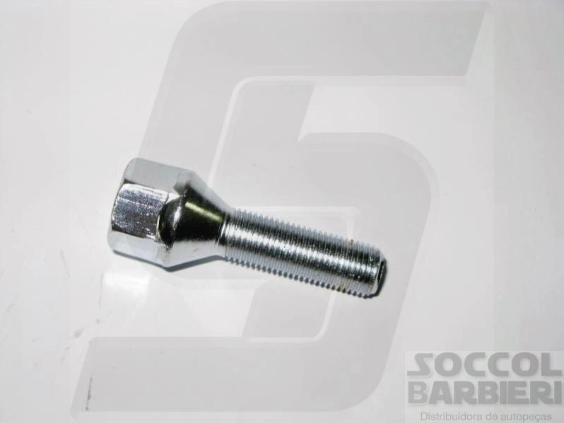 PARAFUSO RODA ESPORTIVA CROMADO M12X1,25X38 CHAVE 19 MM LONGO D/T FIAT 147/UNO/PREMIO/FIORINO/TEMPRA/PALIO
