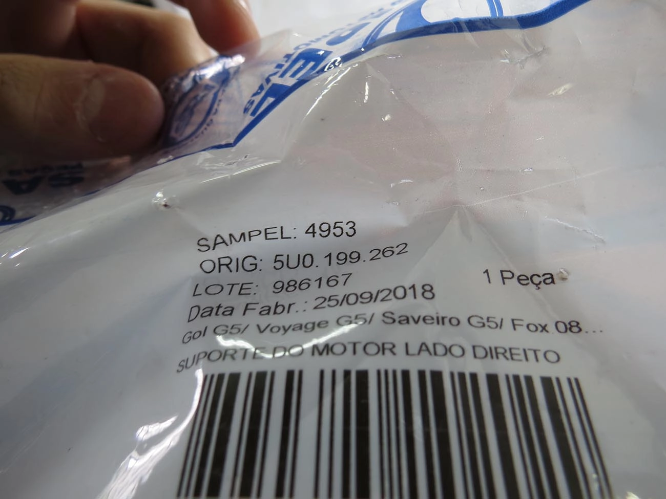 COXIM/SUPORTE MOTOR LADO DIREITO SEM VW NOVO GOL/VOYAGE/SAVEIRO 09/ FOX/POLO 08/