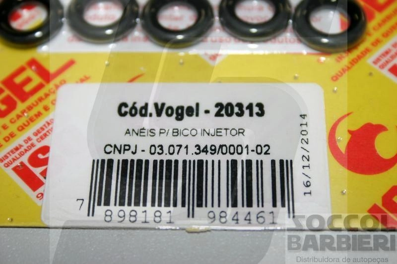 KIT ANEIS BICOS INJETORES FIAT/FORD/VW MPI - C/8 PECAS