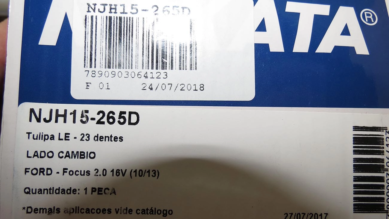 GARFO TULIPA FORD FOCUS 2.0 16V 2010/2013 - ESQUERDO - MANUAL - 23 DENTES