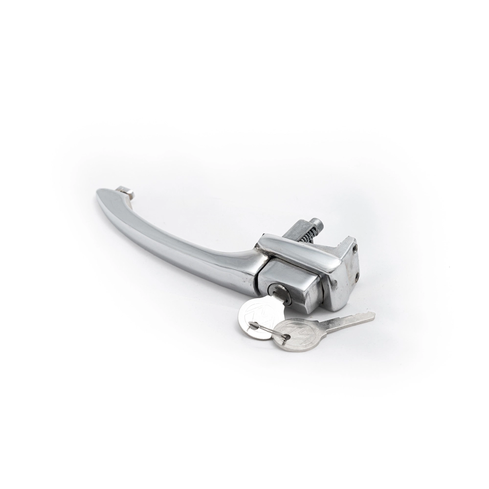 MACANETA EXTERNA PORTA ESQUERDA VW FUSCA /77 - CROMADA COM CHAVE
