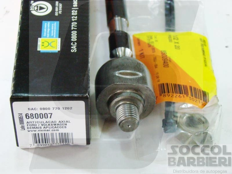 ARTICULAÇÃO/BARRA AXIAL DIREÇÃO HIDRÁULICA TRINTER/MECÂNICA TRW VW APOLLO 90/92 FORD ESCORT/VERONA 84/92 MANUAL/HIDRÁULICO