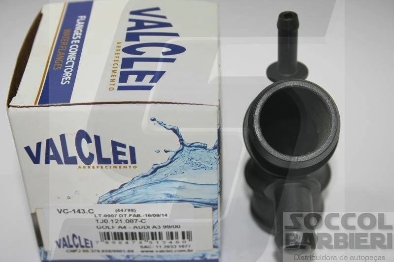 CONEXAO MANGUEIRA TRASEIRA SUPERIOR RADIADOR VW GOLF/BORA/NEW BEETLE - AUDI A3 - 4 SAIDAS
