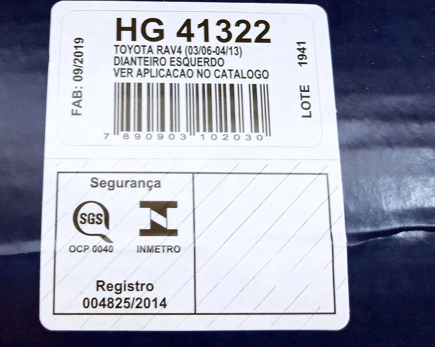 AMORTECEDOR DIANTEIRO ESQUERDO TOYOTA RAV4 2006/2013
