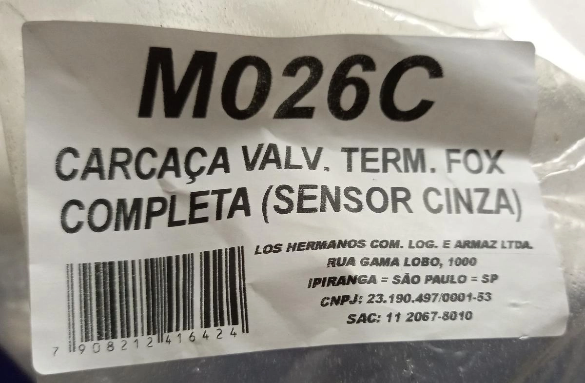 KIT CARCAÇA ÁGUA COMPLETA SENSOR CINZA VW FOX 03/08 GOL/PARATI/SAVEIRO 02/ KOMBI 06/ - GOLF 99/