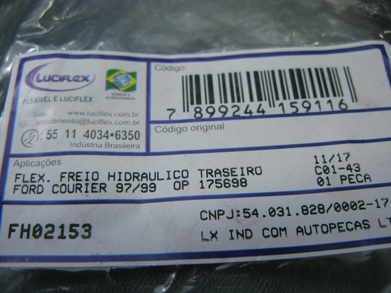 FLEXIVEL FREIO TRASEIRO FORD COURIER 97/