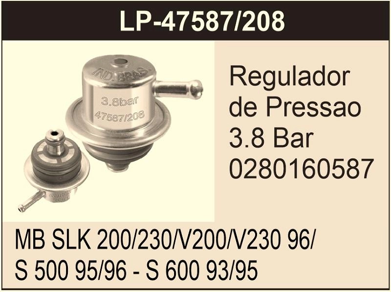 REGULADOR PRESSAO MB S-500 95/96 - S-600 93/95 - SLK-200/230 9
