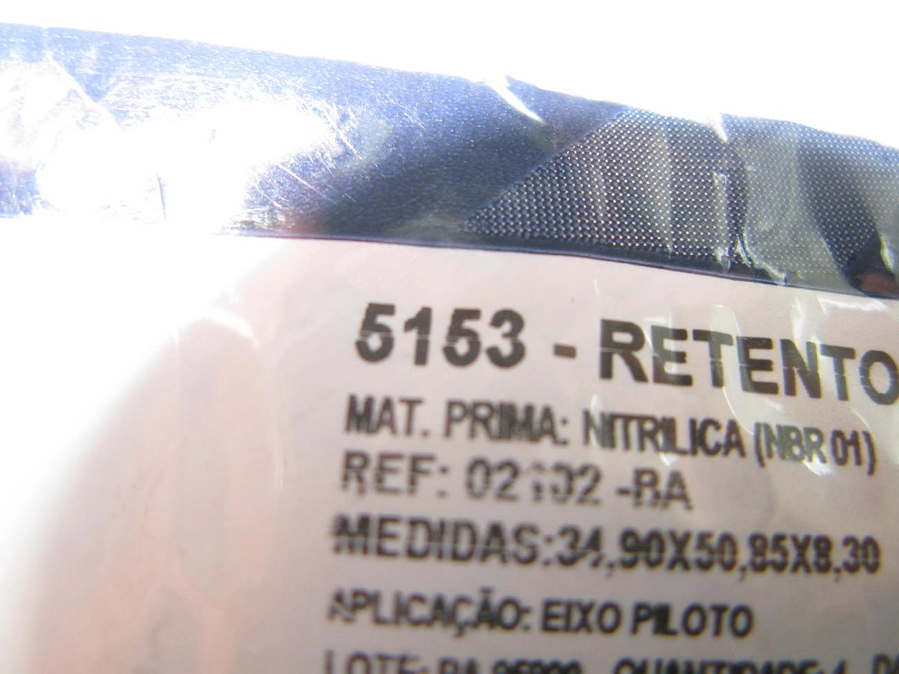 RETENTOR EIXO PILOTO LINHA AGRÍCOLA/AMARELA/UTILITÁRIOS 34,90X50,85X8,30MM FORD F-100/GALAXIE