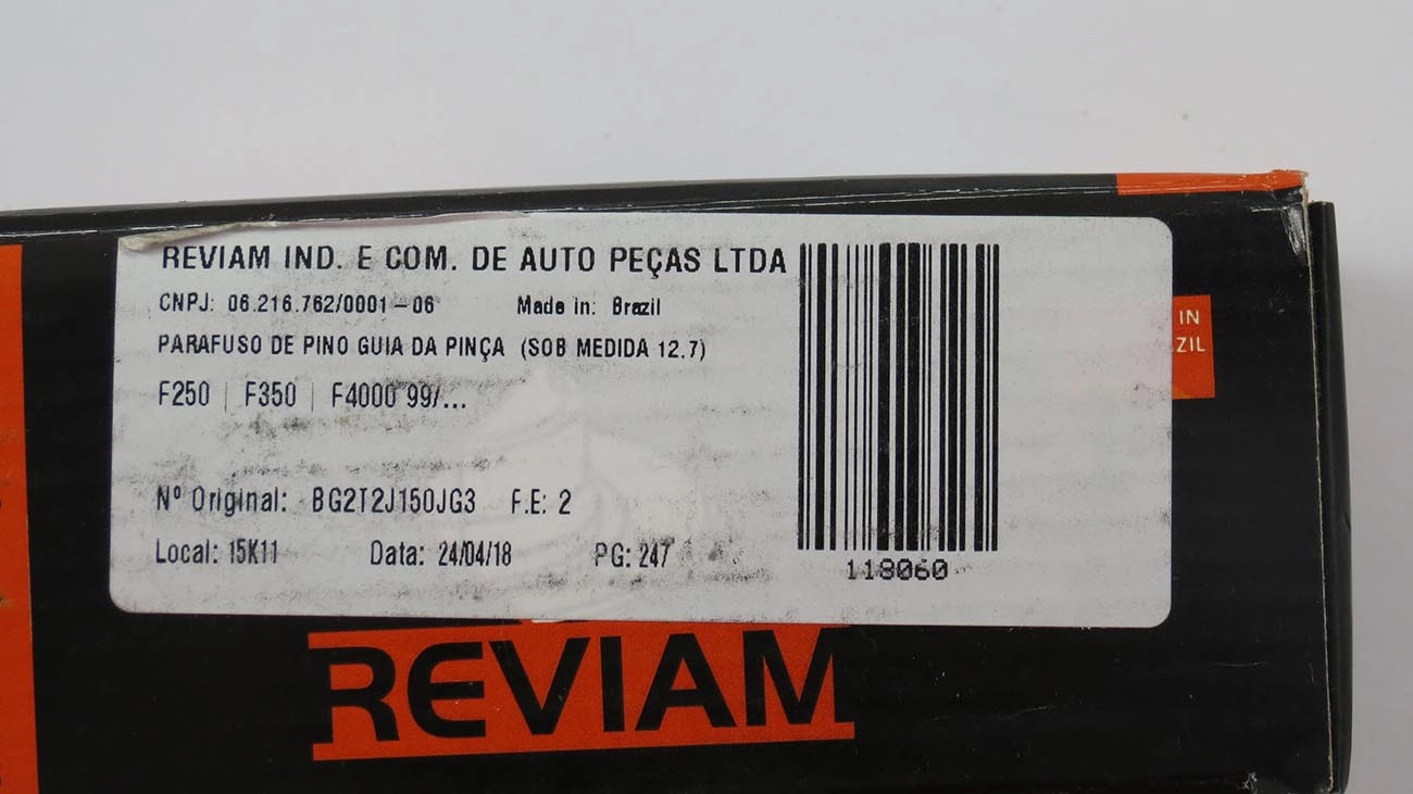 REPARO GUIA DA PINÇA DE FREIO - FORD F-250/350/4000 99/ - SOB MEDIDA