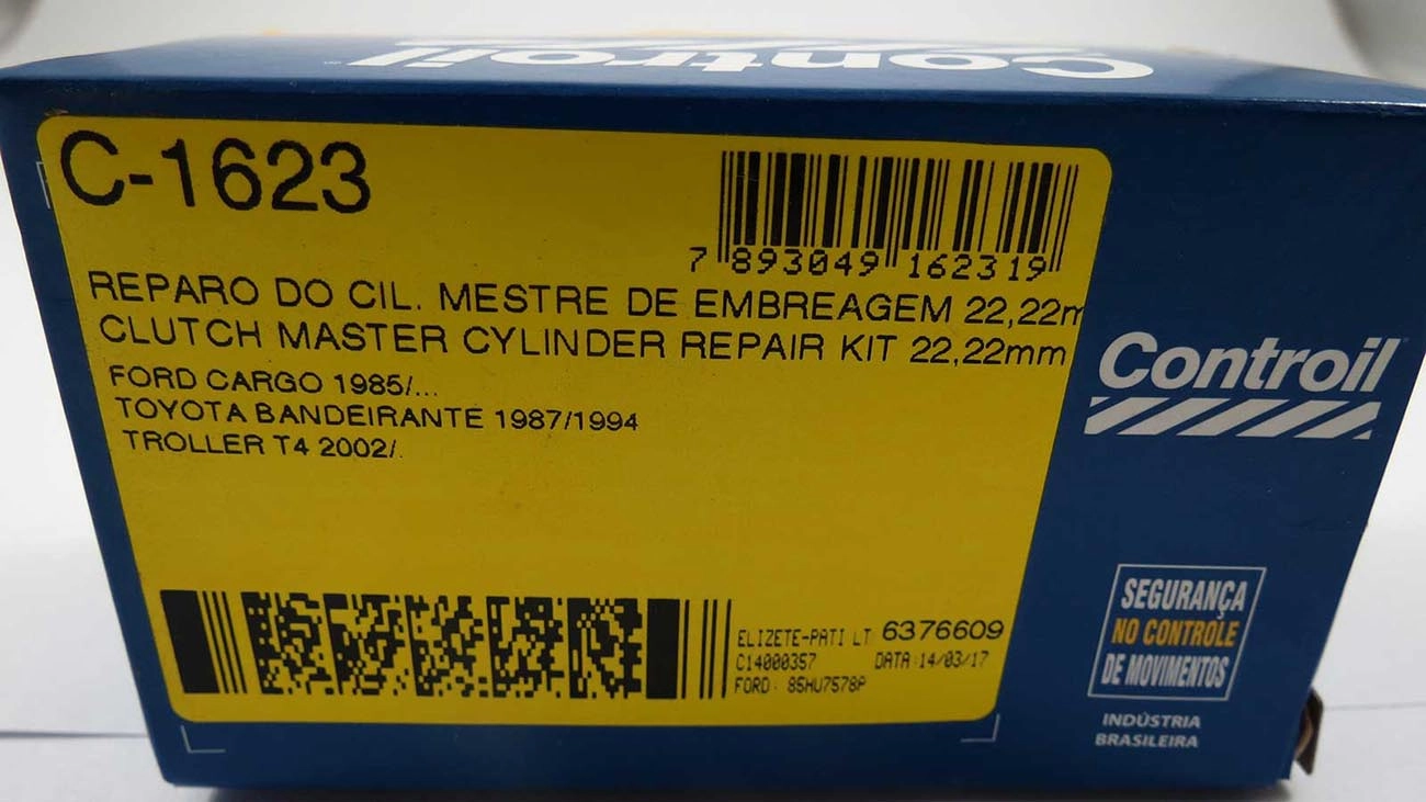 REPARO CILINDRO MESTRE EMBREAGEM 22.22MM TOYOTA BANDEIRANTE 87/94 7/8