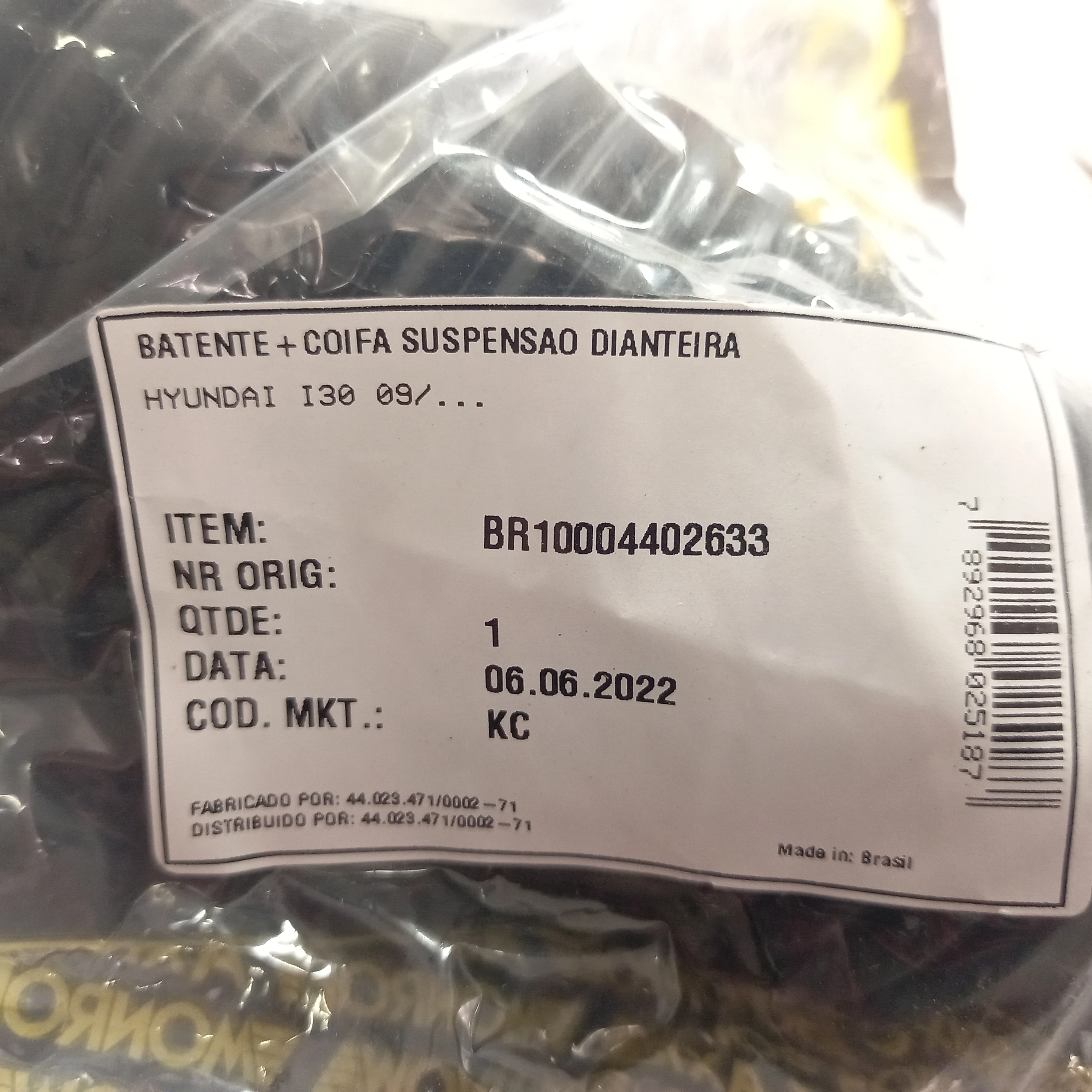 KIT AMORTECEDOR DIANTEIRO HYUNDAI I30 19/14 - BATENTE E COIFA