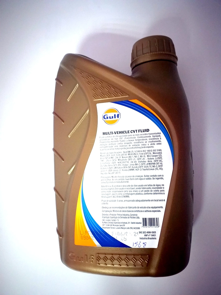 OLEO SINTETICO PARA TRANSMISSAO AUTOMÁTICA GULF MULTI VEHICLE CVT FLUID 1 LT
