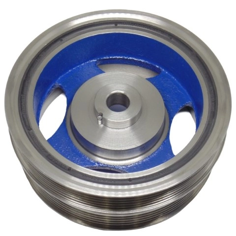 POLIA POLY V DUPLA VIRABREQUIM ANTIVIBRATÓRIA SISTEMA DAMPER 6 5 CANALETAS MITSUBISHI L200 TRITON 2.4 16V 2017/ 6PK/5PK