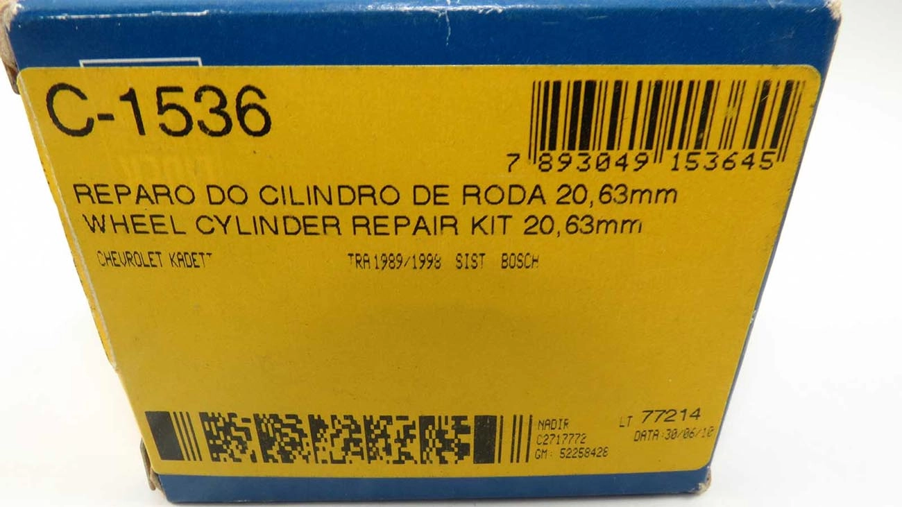 REPARO CILINDRO RODA GM KADETT 89/98 - BOSCH 13/16 - TRASEIRO