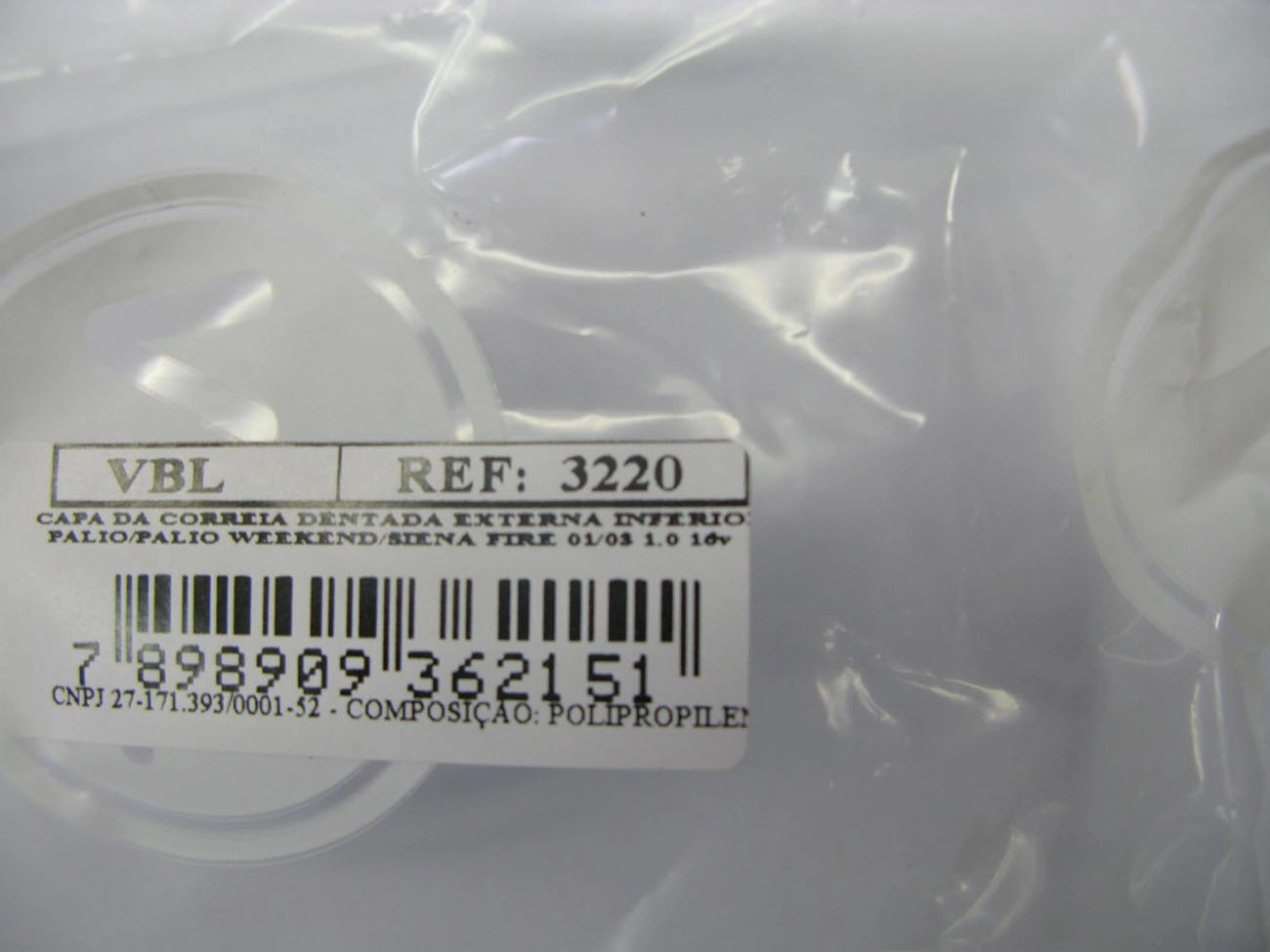 CAPA CORREIA DENTADA EXTERNA INFERIOR FIAT PALIO/WEEKEND/SIENA 1.0 16V 01/03
