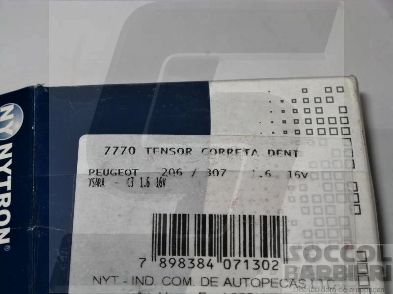 TENSOR CORREIA COMANDO PEUGEOT 206/207/208/307/3008/PARTNER 1.6 16V - C3/XSARA/BERLINGO 1.6 16V