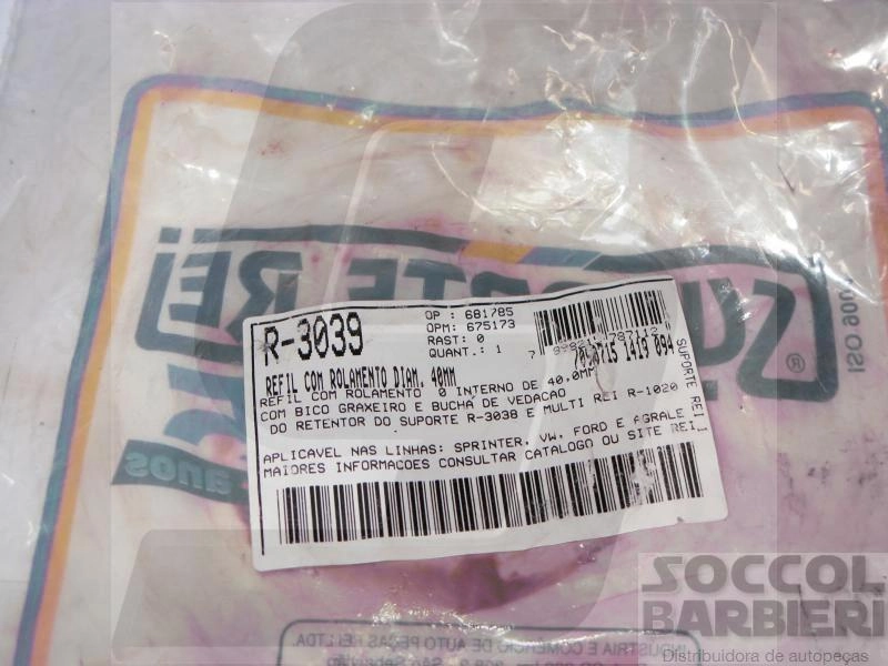 ROLAMENTO DO CARDAN AGRALE FORD F-350/4000 2000/2003 - CARGO 814/814/915 - VW - REFIL  40MM