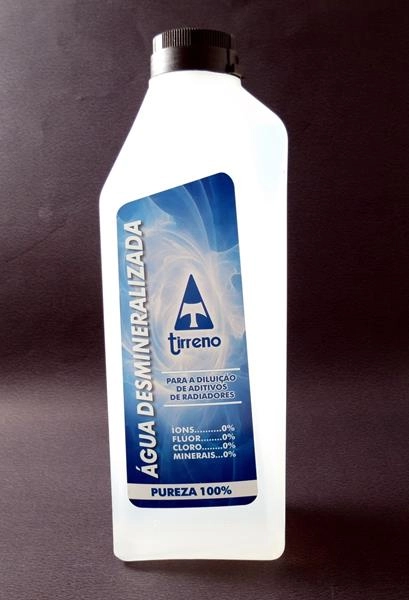 AGUA BI-DESMINERALIZADA INCOLOR - 1 LITRO - TIRRENO - CAIXA CONTÉM 12 UNIDADES