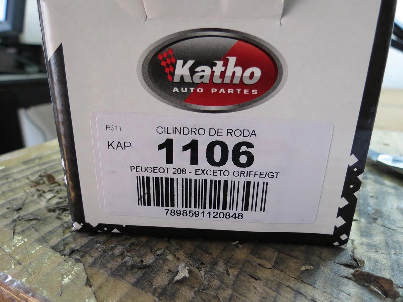 CILINDRO RODA PEUGEOT 208 2012/ - EXCETO GRIFFE/GT - 20.64 - TRASEIRO
