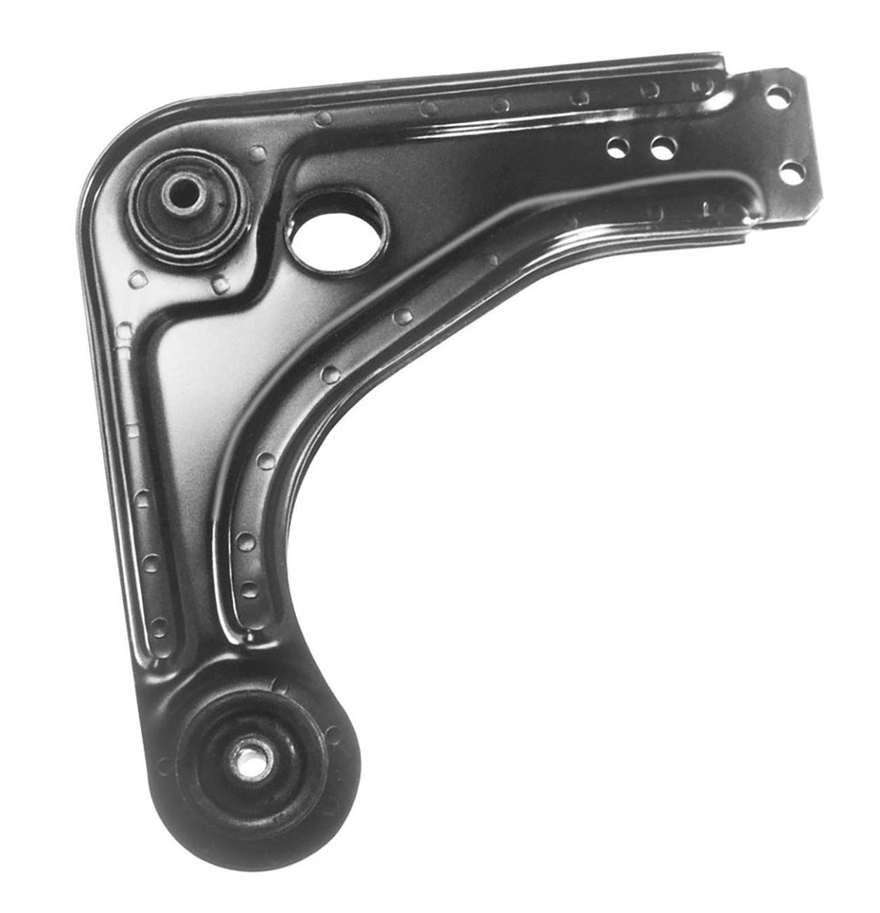 BANDEJA INFERIOR LADO DIREITO/ESQUERDO SUSPENSÃO DIANTEIRA COM BUCHAS SEM PIVÔ LD/LE FORD KA 97/99 FIESTA 95/95 D.H