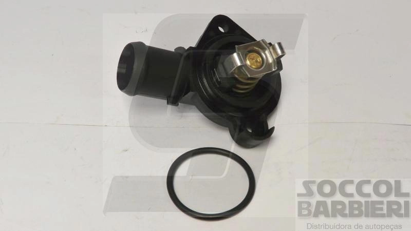 VÁLVULA TERMOSTÁTICA COM FLANGE PLÁSTICO VW GOL/PARATI 1.0 02/ NOVO GOL/SAVEIRO 08/ FOX/POLO/GOLF 00/