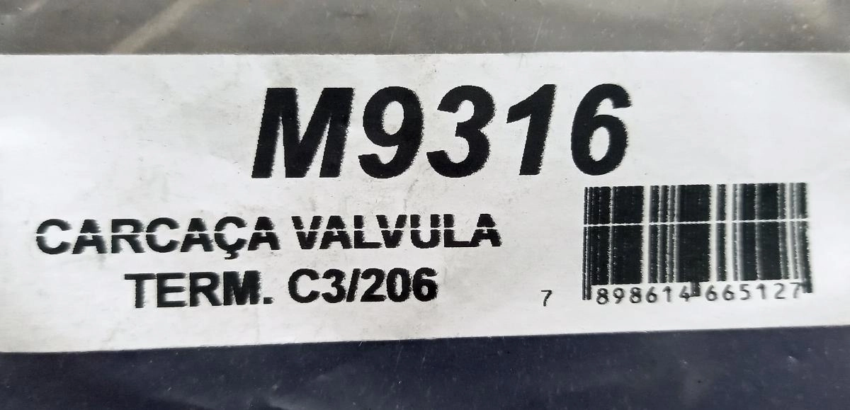 CARCAÇA PLÁSTICA VÁLVULA TERMOSTÁTICA CITROEN C3 1.4 - PEUGEOT 206/207 1.4 05/ - MOTOR TU3JP