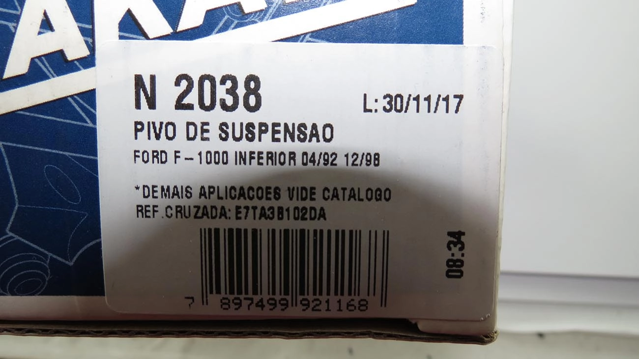 PIVÔ SUSPENSÃO INFERIOR FORD F-1000 1992/1998 - TROLLER T4 2001/2014 - DIREITO/ESQUERDO
