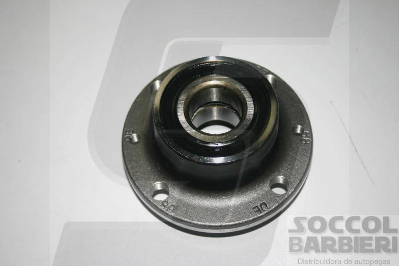 CUBO RODA TRASEIRO COM ROLAMENTO SEM ABS RECORTE 4 FUROS FIAT FIORINO 94/ ELBA 95/ STRADA 98/15