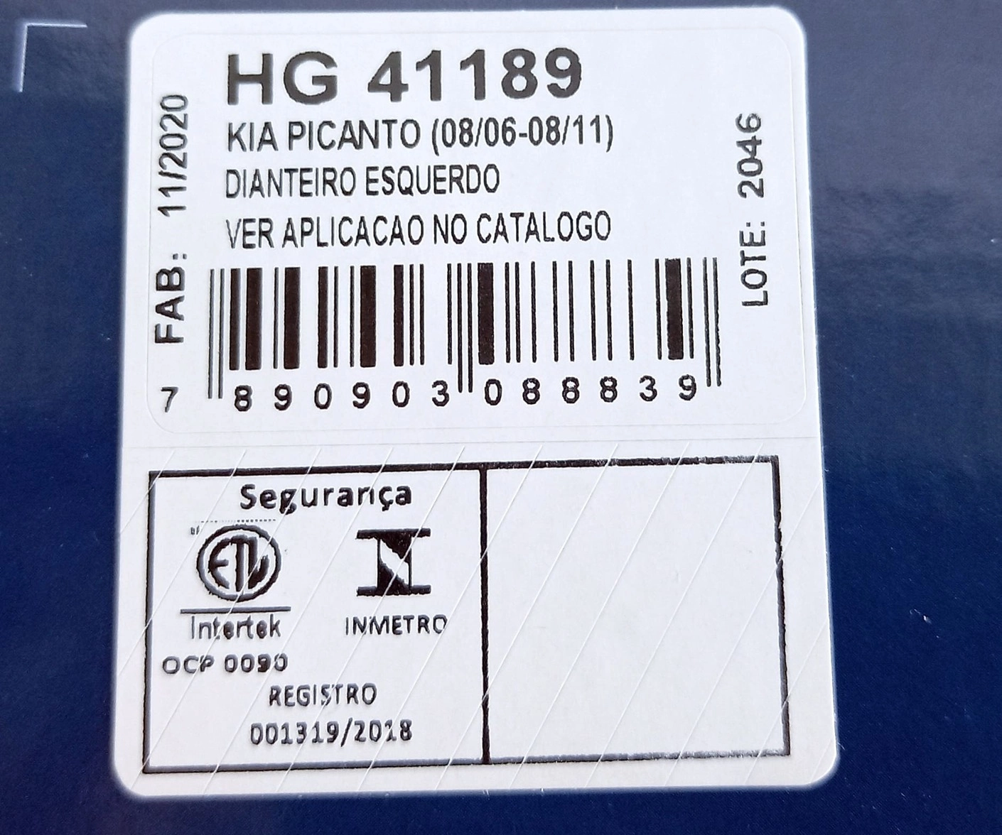 AMORTECEDOR KIA PICANTO 2006/2011 - DIANTEIRO ESQUERDO