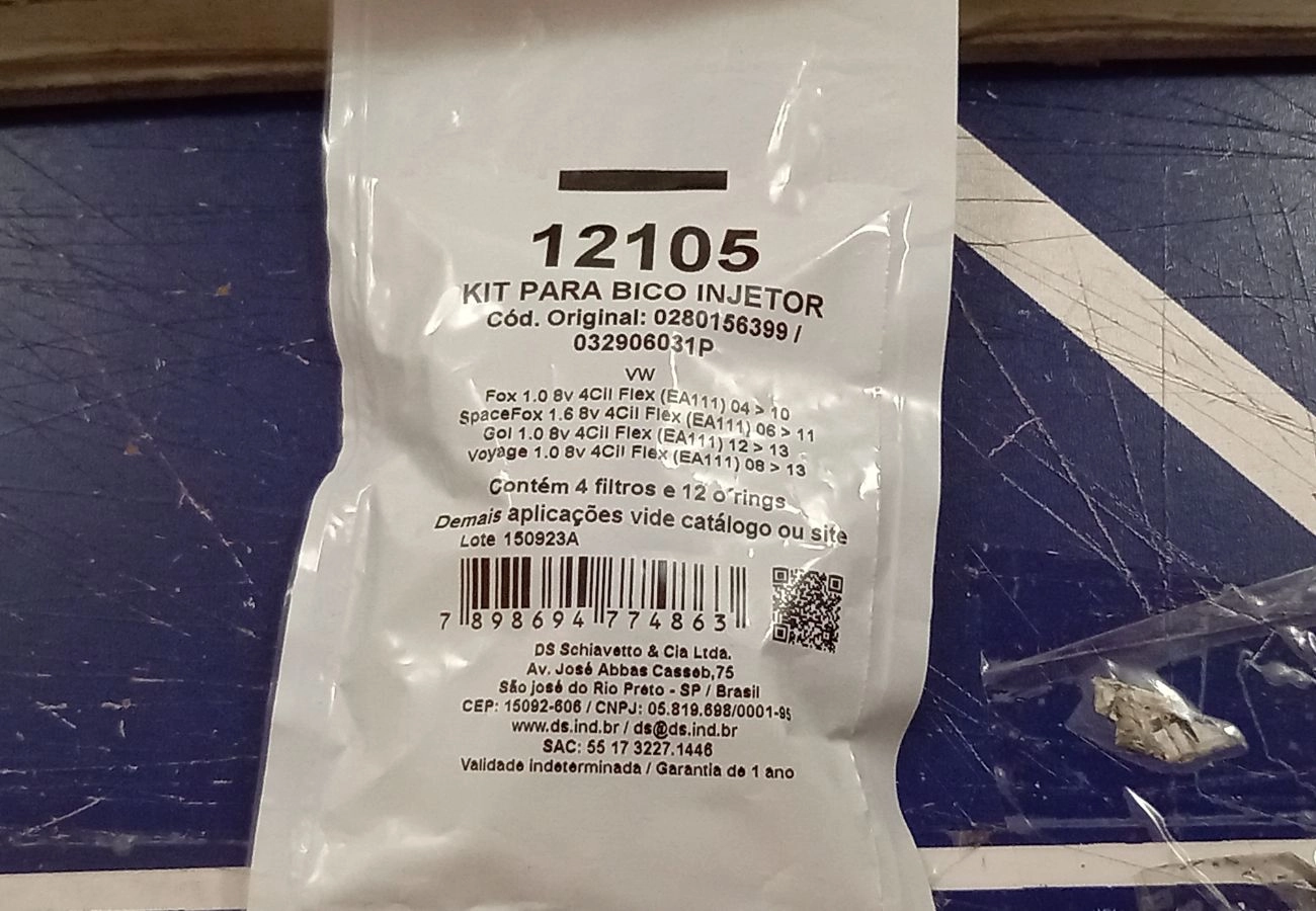 KIT/REPARO FILTROS BICO INJETOR VW CROSSFOX/FOX/GOL/POLO/VOYAGE/SPACEFOX 1.0/1.6 2004/