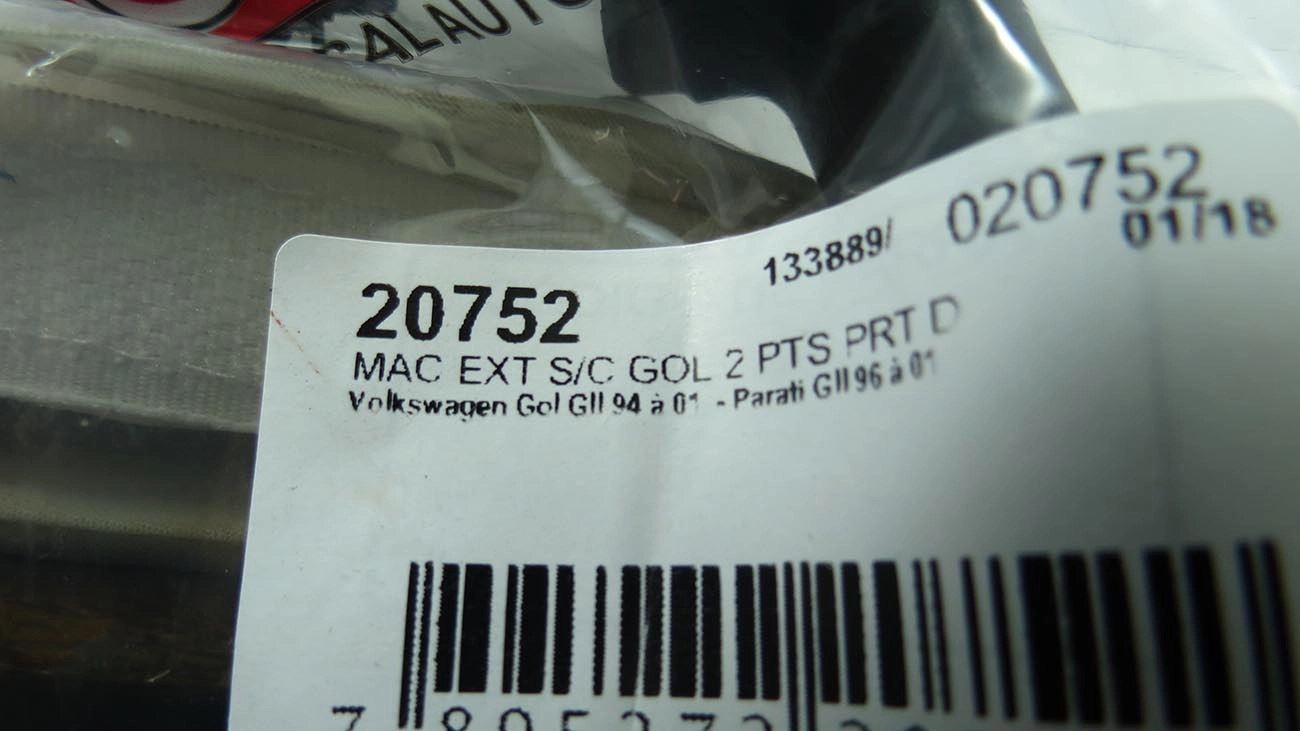 MACANETA EXTERNA VW GOL/PARATI 95/ GII 2 PORTAS - S/CHAVE - DIREITA