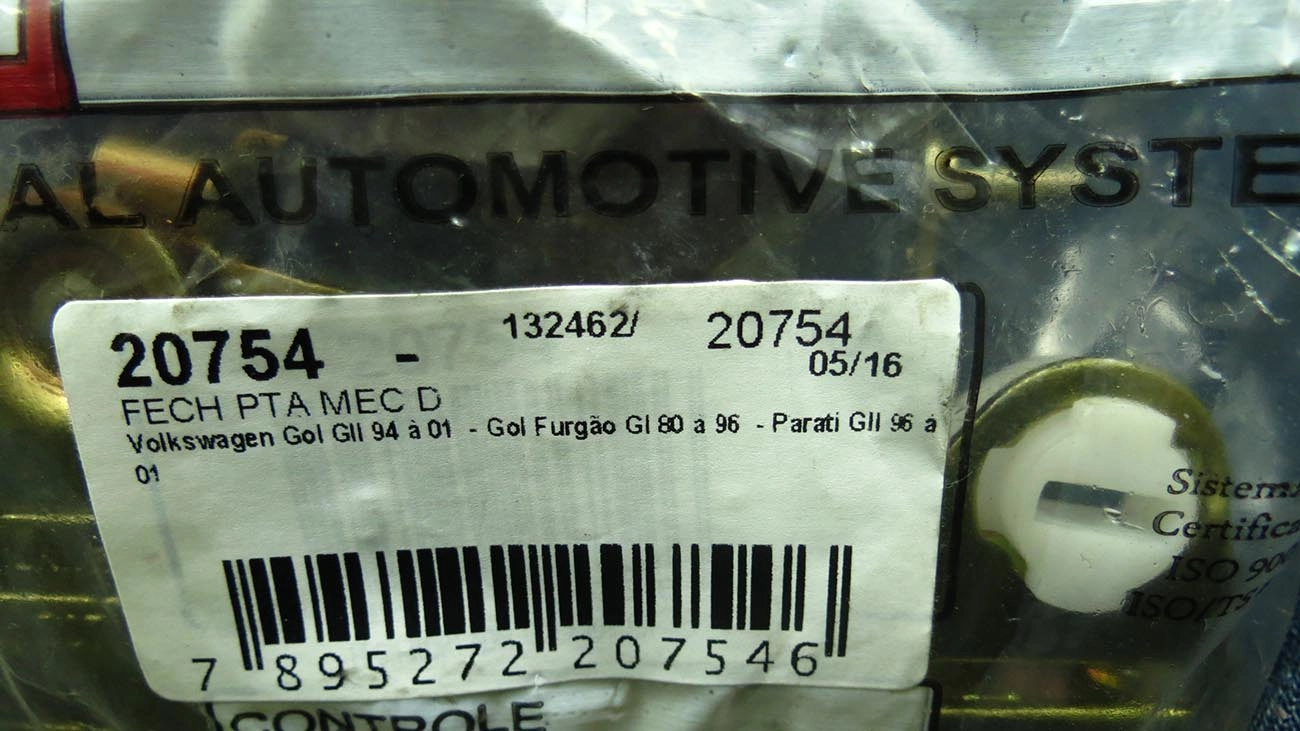 FECHADURA PORTA VW GOL/PARATI GERACAO II 2 PORTAS S/TRAVA - DIREITA