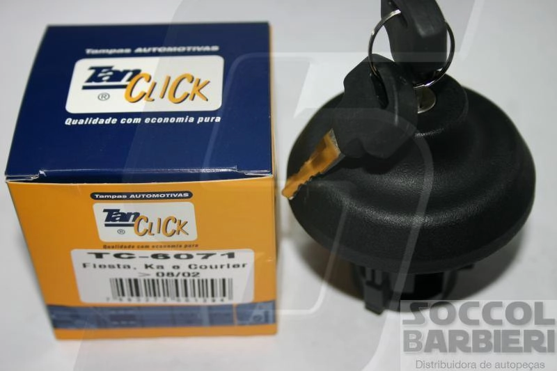 TAMPA PARA TANQUE COMBUSTÍVEL COM CHAVES FORD FIESTA/KA/COURIER 96/09.2002 C/ENCAIXE