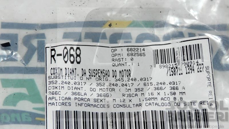 COXIM DO MOTOR MB 1313/1513/2013/2213 - DIANTEIRO 16MM
